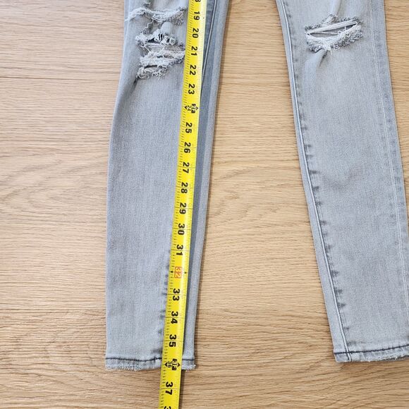American Eagle Jeans Womens 2 Next Level Stretch Jegging Distressed Denim 27x27 - Picture 7 of 13
